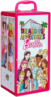 Barbie šatníková skriňa kovový kufr