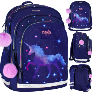Školský Batoh Starpak Unicorn Galaxy s Vodeodolnou Povrchovou Úpravou