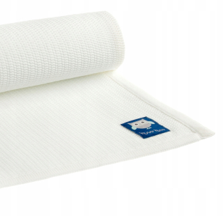 Prikrývka, prehozy na posteľ - Biela prikrývka prikrývky 80x100 pletený krst