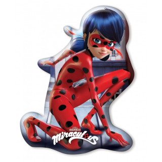 Detský vankúš - Ladybug a čierna mačka vankúše velor