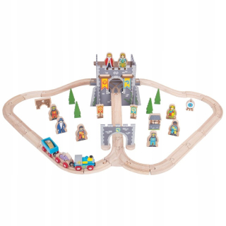 Bigjigs Drevená Kit Tores Train Castle Príslušenstvo