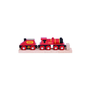 Bigjigs lokomotíva s veľkou drevenou WAGON CARBON
