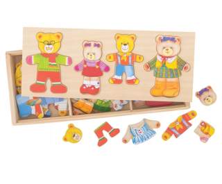 Bigjigs Misiowa Family Puzzle drevené BJ766