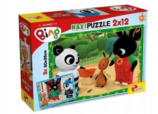 Zajačik Bing - Bing - SuperMaxi 2x12 Puzzle v škole, Lisciania