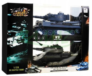 Tanky TIGER T-34 vs. 1:28 RC 2.4GHz 2xCZOŁG