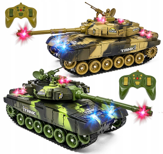 Bitka bojového tanku kontrolovanej 2x RC 9995 nádrž