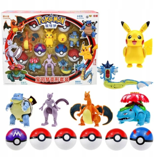 Pokémon - Box Set 6 Pokeball Pokeball + Pokemon Figures