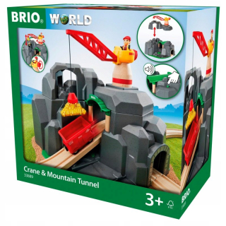BRIO žeriav a MOUNTAIN TUNEL 33889