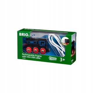 Brio classic lokomotíva čierna USB 33599
