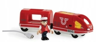 ELEKTRICKÝ VLAČEK BRIO WORD USB KOĽAJŇA 4EL 3+
