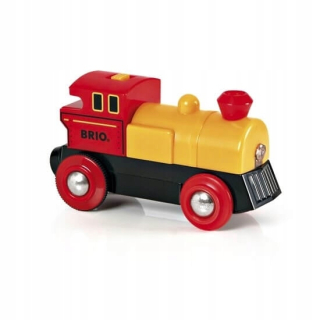 Brio Lokomotíva World Yellow On Battery 33594