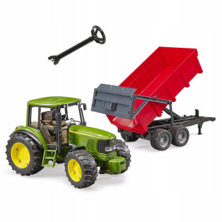 BRUDER 02057 John Deere traktor s prívesom