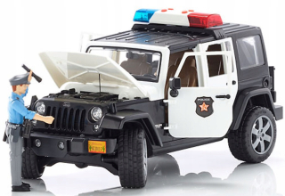 Bruder 02526 Jeep Wrangler Police + figúrka