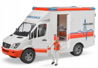 BRUDER 02536 Ambulancia Ambulancia Záchranná + figúrka