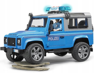 Bruder 02597 Polícia Land Rover Sound + Figurine