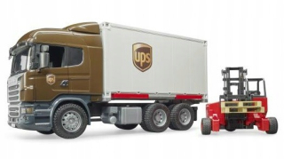 Bruder 03581 SCANIA s UPS kontajnerom a vozíkom