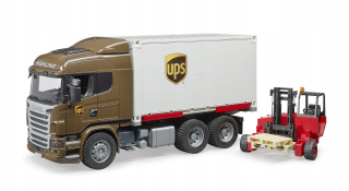 Bruder 03581 Scania R s kontajnerom + výťahu UPS