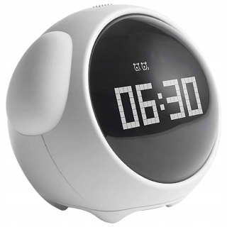 Detské hodiny do izby - Emoji Alarm Alarm s teplotou a bielym alarmom