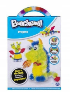 Bunchems žiariace draci farebné suchý set
