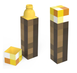 Minecraft - Fľaša minecraft torch bidon originálny darček