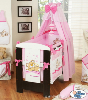 Baldachýn nad postieľku - Tkanina Canopy- Barnaba Pink Bear