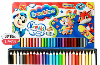 Bambino ceruzky hrubé v kovovej krabici 26 KOL
