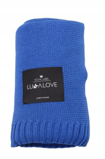 Prikrývka, prehozy na posteľ - Bambusová prikrývka 80x100cm Royal Navy Blue Lullalove