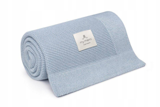 Prikrývka, prehozy na posteľ - Bambus Baby Blue Blue 80x100 - Classic My Memi