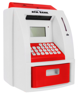 Detská pokladnička - Bankomat Piggy Bank pre deti 3 červené