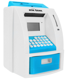 Pokladnička pre deti - Bankomat Piggy Bank pre deti 3 modrá
