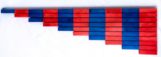 Číselná nosníky (prúty) Montessoriová