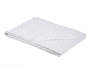 Prikrývka, prehozy na posteľ - Biela prikrývka 75x100 Minky pre kočík Minks