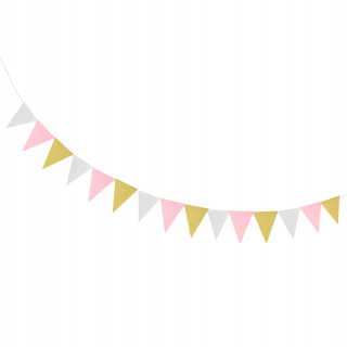 Detské záclony - Banner Banner Triangle Svadba 3 metre