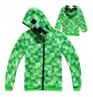 Minecraft  - Mikina Minecraft Creeper so zelenou kapotou 116