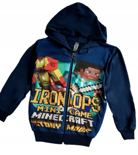 Minecraft - Miniačná mikina pre hrad s kapucňou 164 12/13