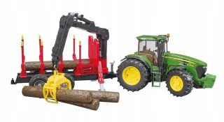 Bruder 03054 Traktor John Deere s lesným prívesom