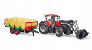 Bruder 03198 Kufor na traktor s prívesom a balíkom