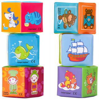 CANPOL Soft Blocks Educational Cube 6ks 6m+