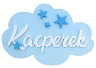 Destké samolepky - Cloudové listy pomenujte darček pre rok pre chlapca