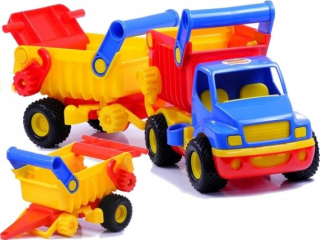 Truck ConsTruck gumovými kolieskami Wader