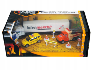 truck TIR s prívesom TUG stavebný žeriav