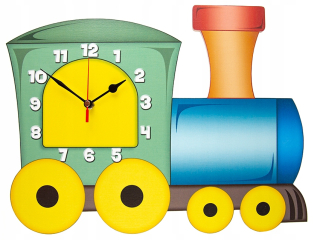Hodiny do detskej izby - Ciuchcia Culent Clock tichý mechanizmus