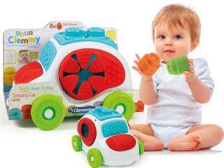 Stavebnica - auto CLEMMY blokoch s mäkkými Toy s kockami 17315