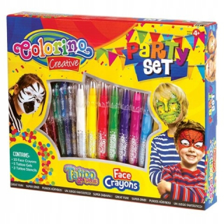 Colorino Party Set pre tvár a maľovanie na telo 801