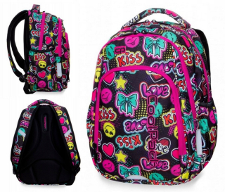 Školský batoh - Coolpack emotikony škola batoh dievča 1-3