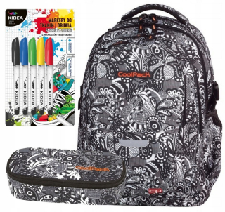Školská taška - batoh, set, zostava - COOLPACK BACKPACK PENCIL školská sada kufríkov + fixky