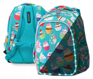 Školský batoh - Coolpack Ledpack School Batoh je žiarivý koláčiky