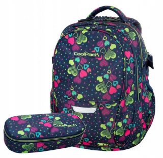 Školská taška - batoh, set, zostava - COOLPACK BACKPACK SVETLO SET Dievčatá Hrdlo LIM
