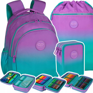 Školský batoh - Coolpack School Set batoh ceruzkou Case Bag Ombre
