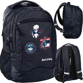Školská taška, batoh - Black Batchpack Youth Ufo Cosmic Boys